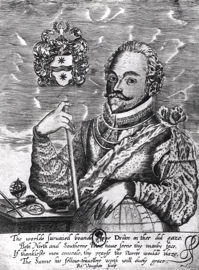 Portrait of Sir Francis Drake by Robert Vaughan